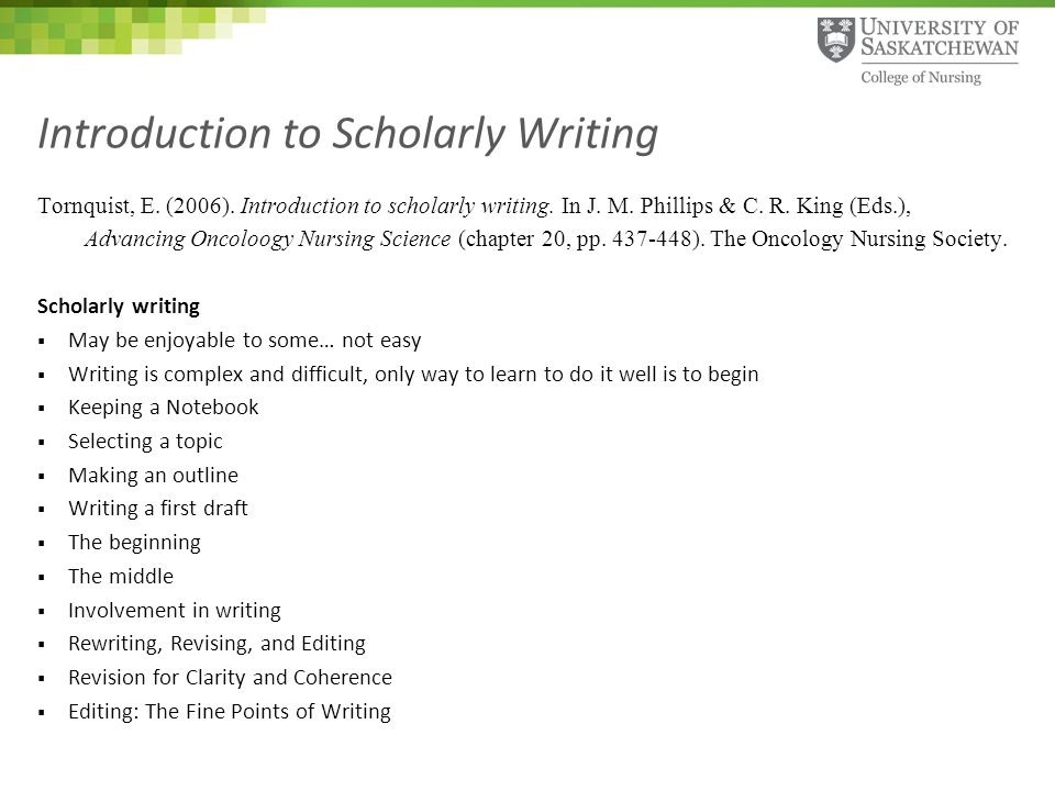 Scholarly writing database
